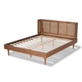 thumbnail image 3 of Baxton Studio Rina King Size Brown Wood Platform Bed with Headboard, 3 of 10