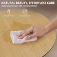 thumbnail image 4 of HOMCOM 27.6" Round Dining Table for 2, Wood Veneer Kitchen Table, Natural, 4 of 10