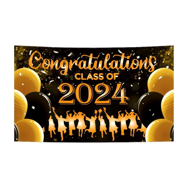 Qocolhg Graduation Decorations Class of 2024 Graduation Decorations Congratulations Graduation Banner Graduation Banner Graduation Decorations Graduation Photo Backgrounds Graduation Party Supplies