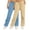 Khaki+Light Blue, variant on FAIWAD 2PC Sweat Pants for Womens Straight Legs Solid Color Sweatpants High Waisted Workout Jogger Pants