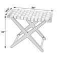 thumbnail image 5 of Beaumont Lane Mid in Century 24"W Wood & Leather Luggage Rack in Gray, 5 of 5