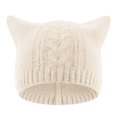 thumbnail image 1 of Plush Balls Ears Decor Fleece Lining Solid Color Ear Protection Baby Beanie Winter Infant Cartoon Shape Bucket Hat Scarf Cap, 1 of 10