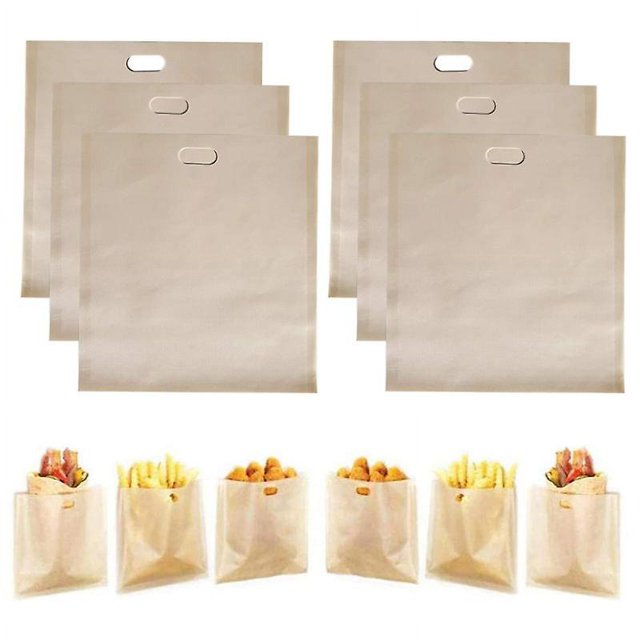 6 Sachets Réutilisables de Nouilles Grillées pour Sandwichs au Fromage Grillé - Non Collant