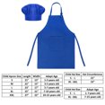 thumbnail image 2 of TOPTIE Kids Apron and Chef Hat Set, Adjustable Cotton Child Cooking Kitchen Apron, S-XXL-Blue-S, 2 of 8