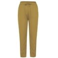 thumbnail image 4 of Jsaierl Women's Straight Leg Sweatpants Drawstring High Wasited Athletic Cropped Pants Solid Color Workout Jogger Sweat Pants with Pockets, 4 of 9