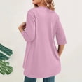 thumbnail image 4 of Timegard Cardigans for Women 1/2 Sleeve Open Front Lightweight Solid Color Casual Loose Jacket Tops, 4 of 7