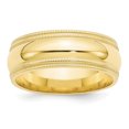 thumbnail image 1 of 10KY 8mm Double Milgrain Comfort Fit Band Size 11 Size 11, 1 of 3