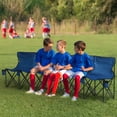 thumbnail image 2 of Outsunny Banc de Sport à 6 Places, Banc Pliant Portable pour l'Extérieur, Bleu, 2 of 9
