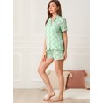thumbnail image 3 of INSPIRE CHIC Ensembles de Pyjama pour Femmes à Manches Courtes à Pois Vêtements de Nuit Col à Revers Boutonné, 3 of 6