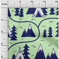 thumbnail image 2 of oneOone Cotton Cambric Light Green Fabric Mountain Pattern Sewing Craft Projects Fabric Prints By Yard 56 Inch Wide, 2 of 5