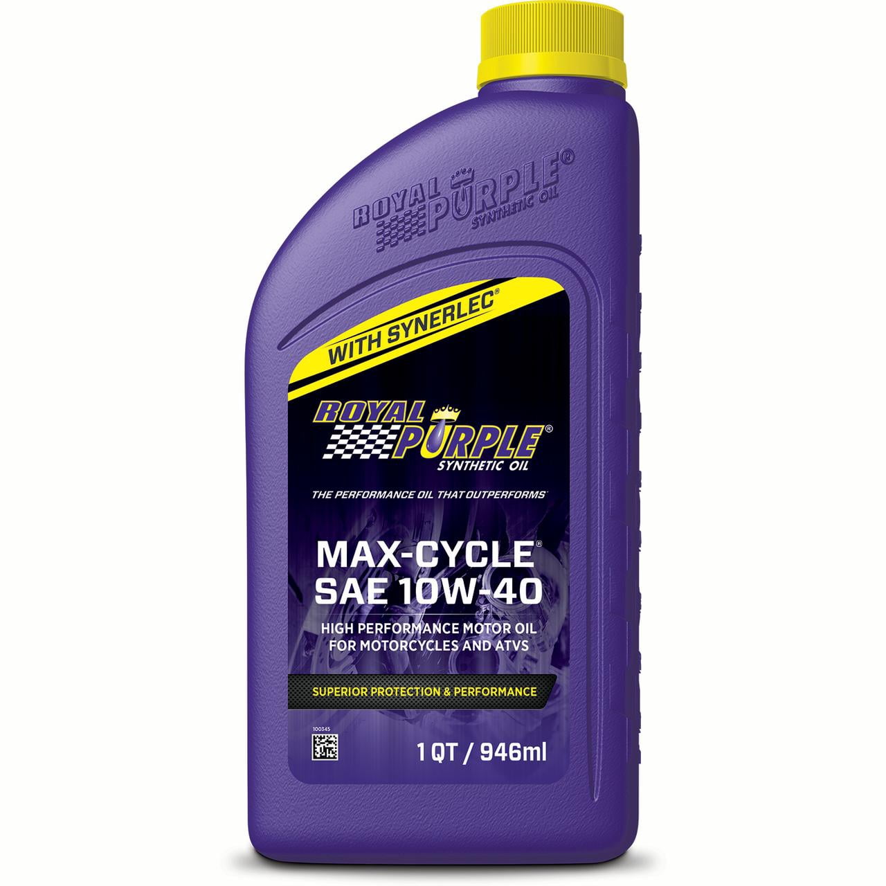 Royal Purple 01315 Oil Max-Cycle (R) SAE 10W40; Synthetic; 1 Quart Bottle; Single; Motorcycle Oil