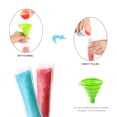 thumbnail image 4 of Popsicles Freezer Bags 100pcs/Pack Plastic Sicles Freezer Bags Ice Cream  Making Mould DIY Yogurt Summer Drinks With Funnel, 4 of 6