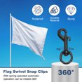 thumbnail image 3 of Uxcell 4 Pcs Flag Swivel Snap Clips, 2.7 Inch Heavy Duty Alloy Flag Pole Snaps Hooks, Black, 3 of 6