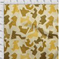 thumbnail image 4 of oneOone Rayon Gamboge Yellow Fabric Abstracts Sewing Craft Projects Fabric Prints By Yard 56 Inch Wide, 4 of 4