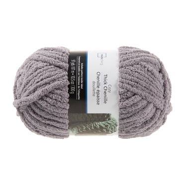 Fil chenille épais Mainstays gris