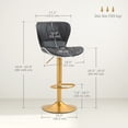 thumbnail image 3 of HOMCOM Height Adjustable Bar Stools Set of 2, Swivel Counter Stools, 3 of 10