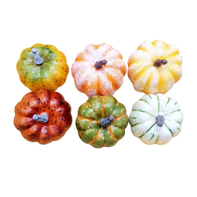Artificial Harvest Pumpkins Halloween Vegetable Model Festival Ornament Assorted Style A