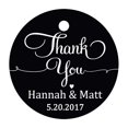 thumbnail image 1 of 100 PCS Personalized Thank You Hang Tags Custom Wedding Favors Round Gift Paper Tags, 1 of 1
