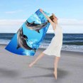 thumbnail image 3 of TopLLC Beach Towel Microfiber Beach Towel Super Lightweight Colorful Bath Towel Sandproof Beach Blanket Multi-Purpose Towel For Travel Swimming Pool 28x55 Inch on Clearance, 3 of 5