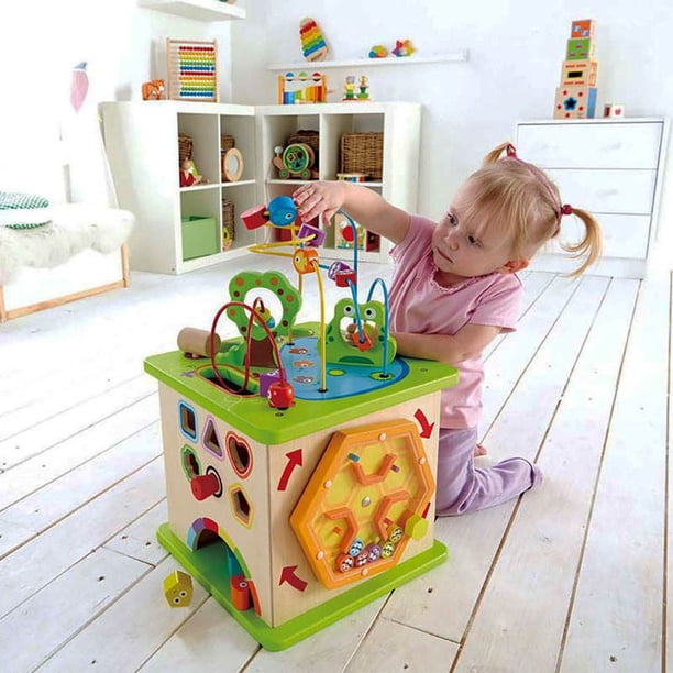 Hape Country Critters Wooden Children's Toddler Play Cube Activity