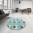 thumbnail image 4 of Ahgly Company Machine Washable Indoor Rectangle Transitional Green Area Rugs, 4' x 6', 4 of 7