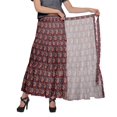 thumbnail image 2 of Moomaya Jupe Longue Imprimée pour Femmes Style Portefeuille Grande Taille Jupe Maxi à 3 Niveaux, 2 of 6