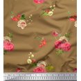 thumbnail image 1 of Soimoi White polyester Georgette Fabric Fruits Print Sewing Fabric Yard 52 Inch Wide, 1 of 3