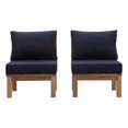 thumbnail image 1 of Modway Teak Outdoor Patio Furniture Glider Chair, Navy, 1 of 5