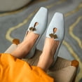thumbnail image 1 of LSLJS Women's Thick-heeled Solid Color Low-cut with Mid-mouth Single Shoes, 1 of 8
