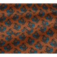 thumbnail image 5 of oneOone Viscose Jersey Orange Fabric Bird Block Craft Projects Decor Fabric Printed By The Yard 60 Inch Wide, 5 of 5
