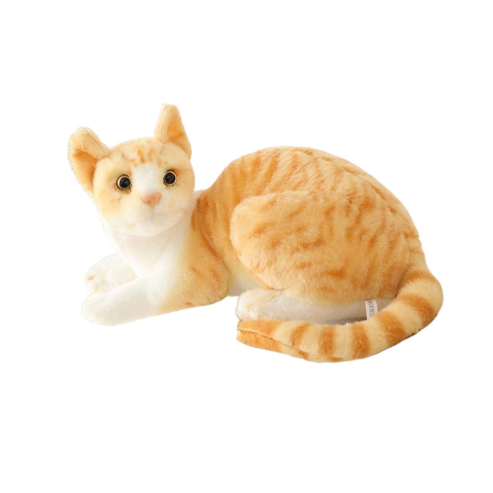 Adorable Peluche Cadeau d'Anniversaire de Maison de Poupée Confortable et Douce Chat 40 cm Chat Orange