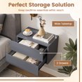 thumbnail image 4 of Giantex Floating Nightstand, Wall Mounted Bedside Table, Small Hanging Side End Table, Gray, 4 of 7