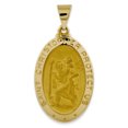 thumbnail image 1 of Pendentif Médaille St. Christopher en Or Jaune 14K Poli et Satin, 1 of 2