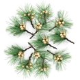 thumbnail image 1 of Mini Simulation Plastic Foam Pine Needles Christmas DIY Cane Circle Wreath Decoration, 1 of 12