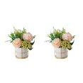 thumbnail image 4 of kurtrusly Artificial Flowers With Vase Add Of Color And Style To Any Room Indoor Pinellia Champagne 2Set, 4 of 6