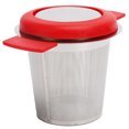 thumbnail image 3 of Filtre à Thé, Grande Capacité Infuseur à Thé en Acier Inoxydable avec Couvercle pour Maison de Thé pour Maison pour Café Rouge Silicone+acier Inoxydable, 3 of 8