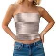 thumbnail image 1 of Womens Summer Tops Strapless Tube Backless Cute Summer Clothes for Women for Shopping Going Out Beach Club Party Night Out, 1 of 9