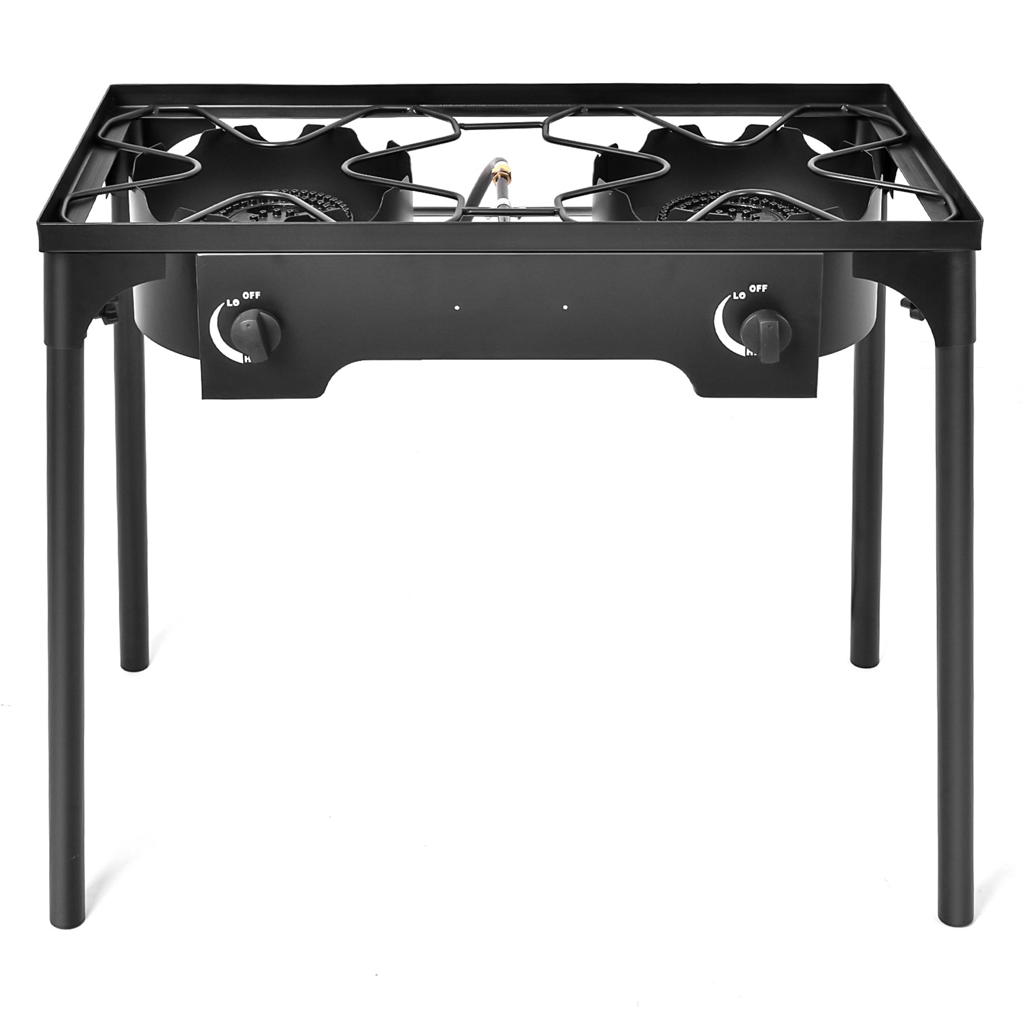 Gymax Outdoor 2-Burner Stove High Pressure Propane Gas Camp Stove