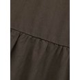 thumbnail image 3 of Wangsaura Women's Maxi Skirts Casual Elastic High Waisted A Line Ruffle Flowy Dresses Simple Style Bottoms, 3 of 6