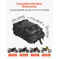thumbnail image 2 of VEVOR Motorcycle Tail Bag, 30 L Motorcycle Rear Seat Bag with Waterproof Rain Cover, Outdoor Sports Motorbike Luggage Storage Trunk Rack Backpack with Shoulder Straps, Universal Fit Rear Racks, Black, 2 of 9
