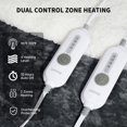 thumbnail image 2 of Eastvita Safe King - Size Electric Blanket with Dual Controls/Velvet - Soft/Fast - Heating/4 Heat Settings/10H Auto - Off/Machine - Washable/ETL Certified/90×100 Inches Dark Grey, 2 of 7
