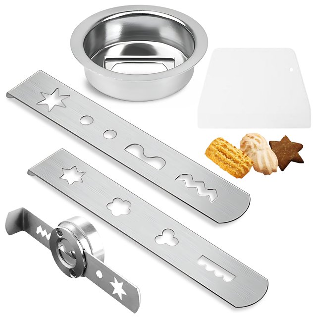 Baohd 4pcs Silver Stainless Steel Biscuit Attachment For Meat Mincer Easy To And Versatile High