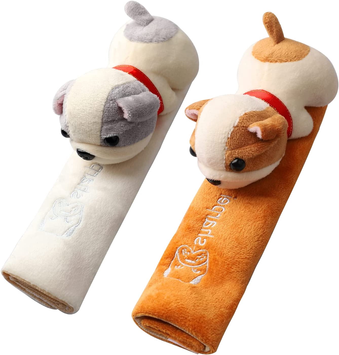 Car Cute Puppy Seat Belt Pad Shoulder Cover Shoulder Seat Belt Cover 2pcs
