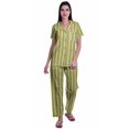 thumbnail image 1 of Moomaya Ensemble de Pyjama à Manches Courtes Imprimé pour Femmes Chemise de Nuit Boutonnée Imprimée, 1 of 6