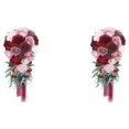 thumbnail image 1 of Maytalsory Wide Application Artificial Flower Realistic Appearance Low Maintenance Vintage wine red 2Set, 1 of 6