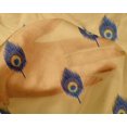 thumbnail image 4 of oneOone Silk Tabby Fabric Peacock Feather Ikat Print Sewing Fabric BTY 42 Inch Wide, 4 of 4