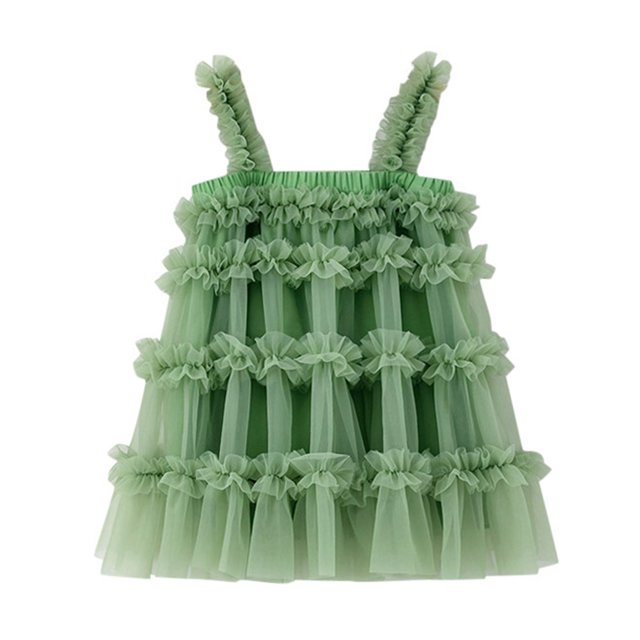 FhsagQ Robe pour Filles Robe Robe Robe Robe Super Féerique Robe Robe Robes de Pâques pour Filles 4T Robes de Princesse pour Filles 6-7 Ans Vert 3-4ans