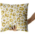thumbnail image 3 of Yellow Grey Leopard Print Pillow Covers 16X16 Inch Watercolor Gray White Cheetah Decorative Pillow Cases Animal Square Throw Pillow Case Set of 2 Home Decor For Sofa Living Room Bedroom Bed Cushion, 3 of 5