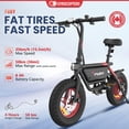 thumbnail image 2 of Gyrocopters Fury Fat Tire Electric Bike | up to 58km range | 216 Wh battery | 25km/h speed | 400 W peak motor | UL-2849 approved | E bike for adults/youth, 2 of 8