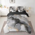 thumbnail image 2 of YST Gray Marble 7-Piece Comforter Set, Abstract Aesthetic Bedding, Twin, 2 of 4